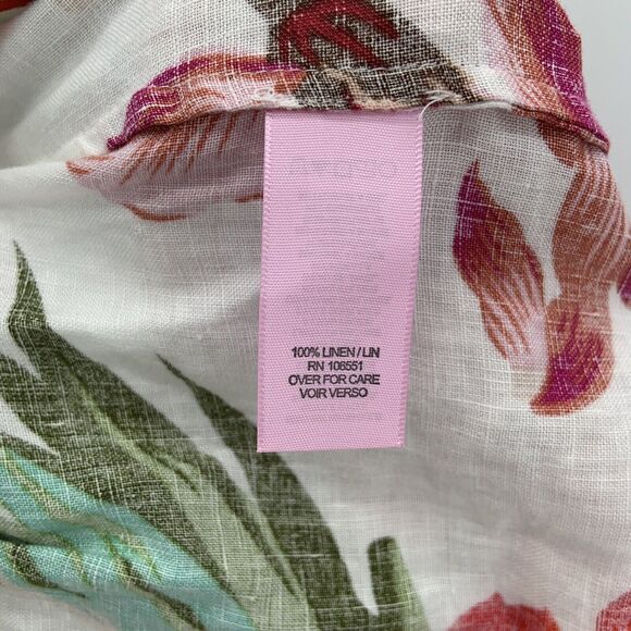 Calypso St. Barth Melindia Crop Pants Linen Floral Size S Resort Boho Comfort - Picture 10 of 11